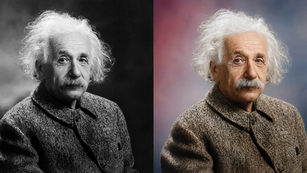 Colorize black and white to colour example